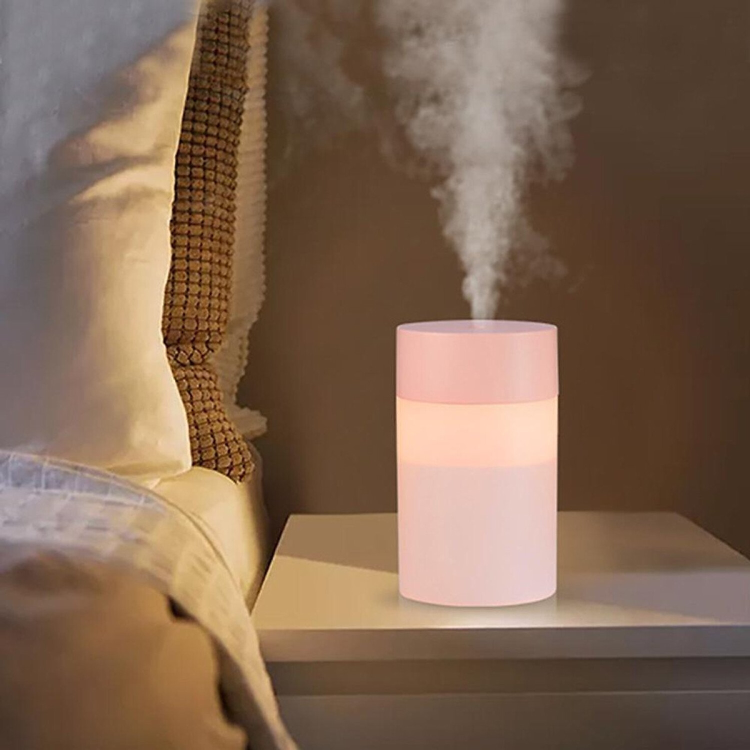 Difusor Aromatizador Humidificador Usb Led Aromaterapia Luz - Variante  Color Rosa — Atrix