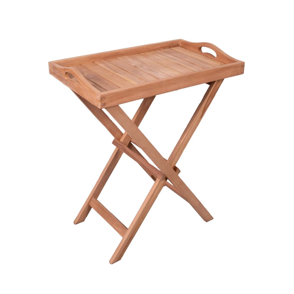 BANDEJA PLEGABLE MADERA NATURAL-BEIGE VALENCIA