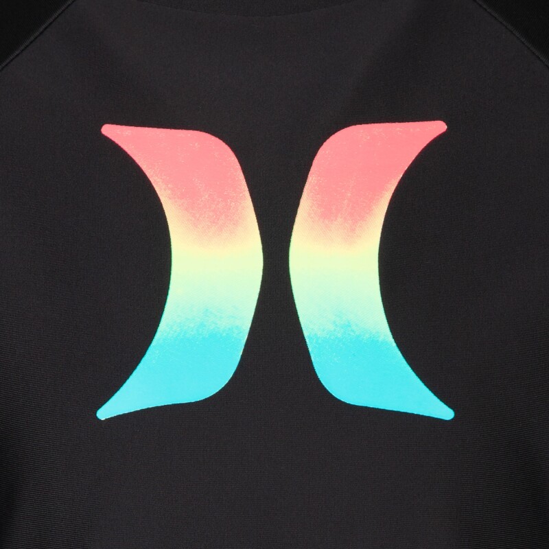 Remera Raglan Rashguard de Niños Negro