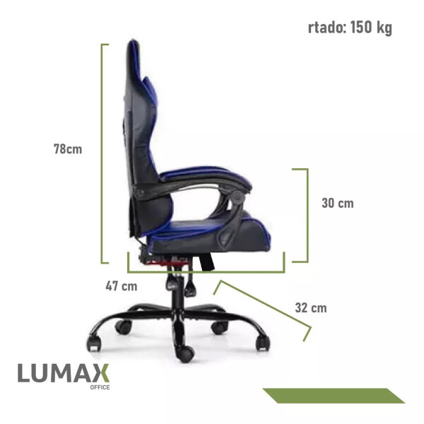 Silla Gamer Lumax Rom AZUL
