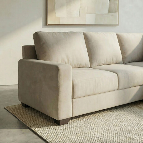 Rinconera Avero - Tela Microfibra - Chaise derecho Berlin 02 (Beige)