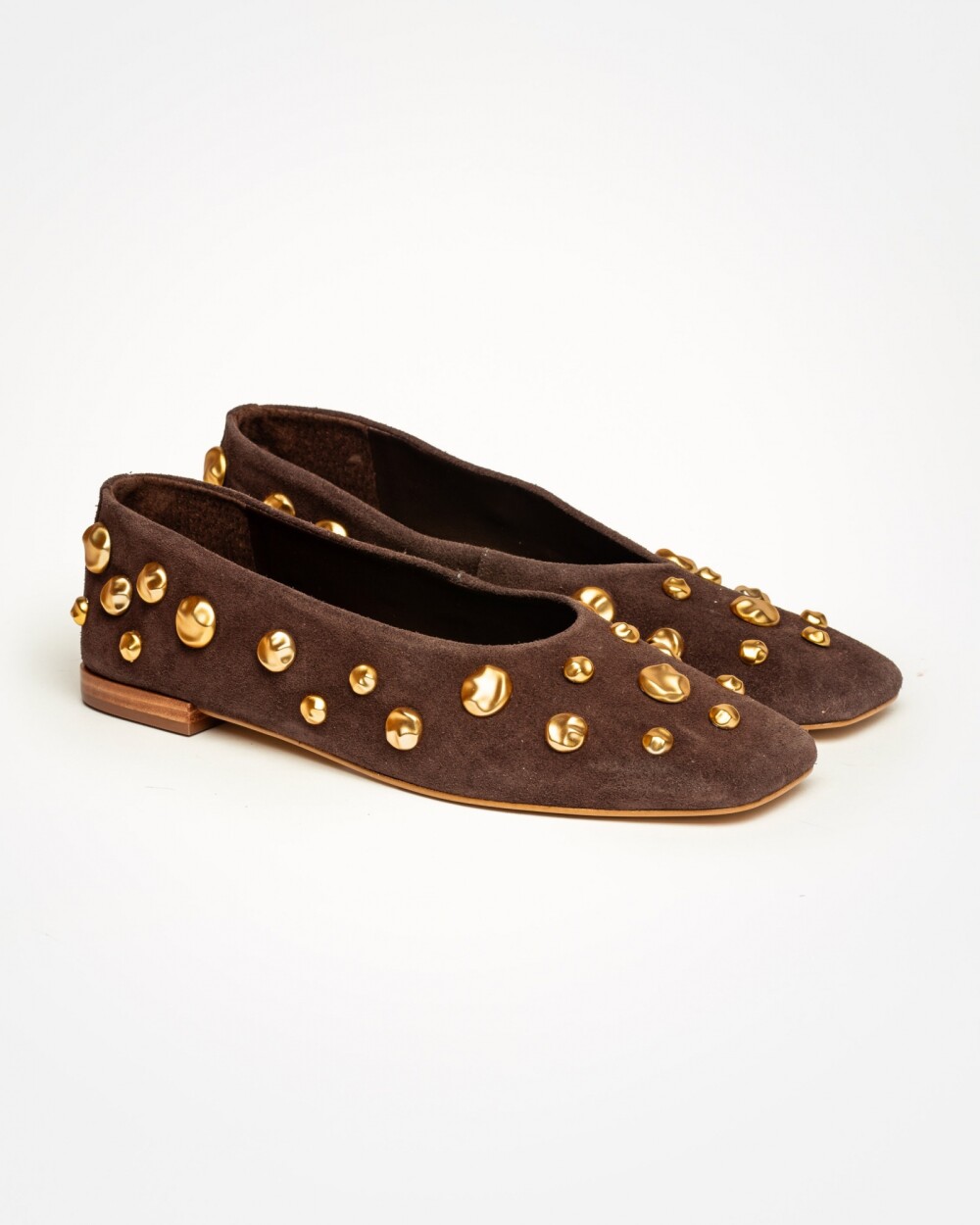 Mocasín Louise en cuero gamuza Chocolate