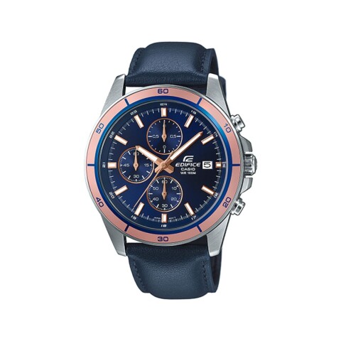 Reloj Casio Edifice EFR526L 2AVUDF para hombre en cuero Azul