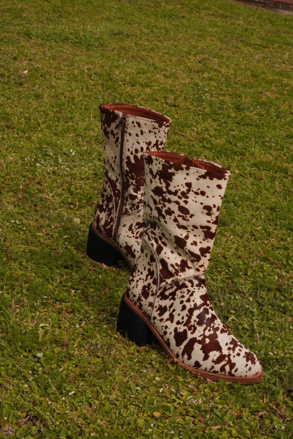 City Boots Print Blanco / Marrón