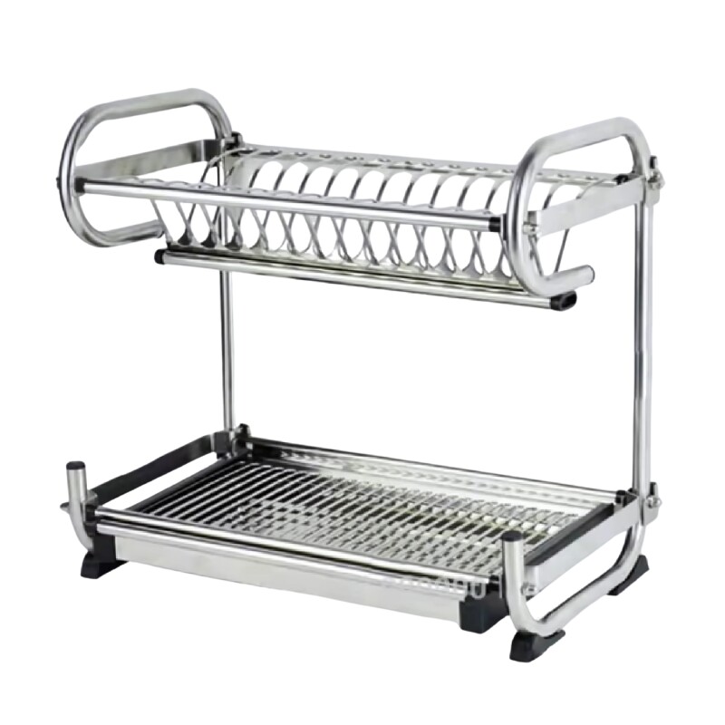 Escurridor De Platos En Acero Inoxidable Plateado