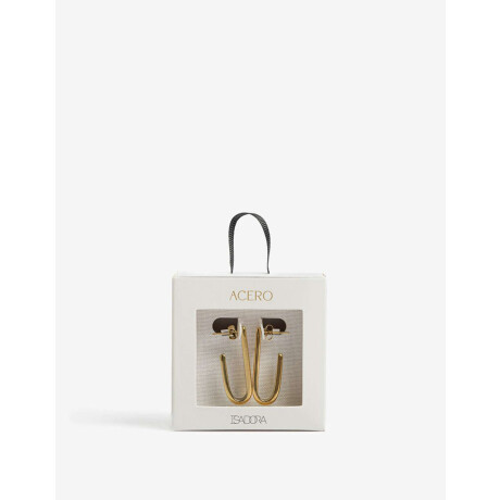 Aros Colgantes Cortos Metal Dorado