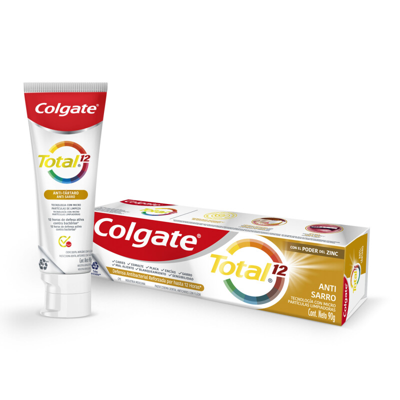 Pasta De Dientes Colgate Total 12 Control Sarro 90 Grs. Pasta De Dientes Colgate Total 12 Control Sarro 90 Grs.