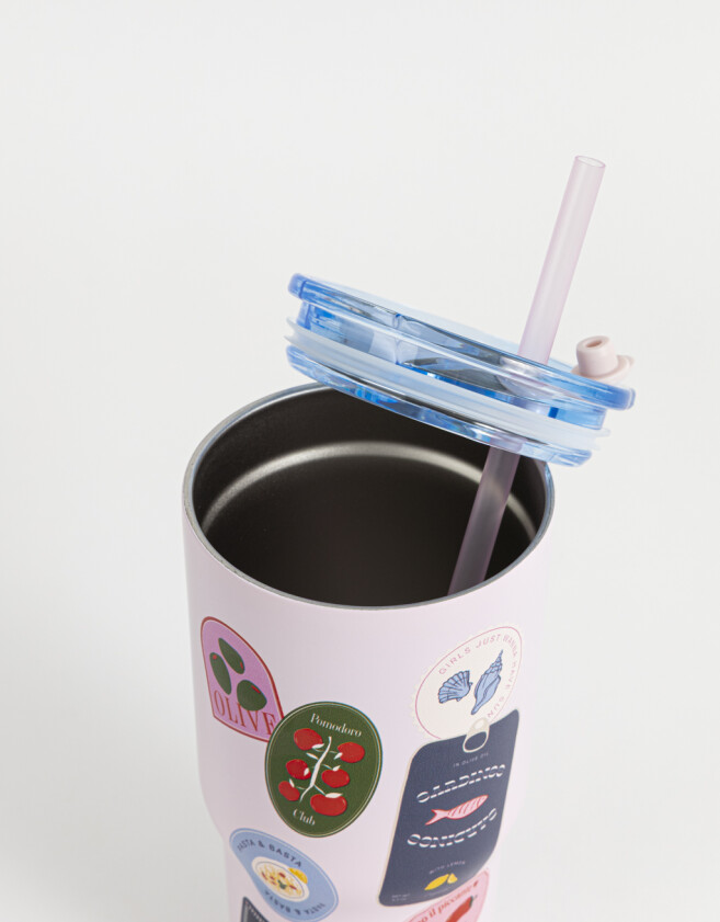 Accesorios Cocina Acero Vaso Térmico Estampado - Combinacion Multicolor