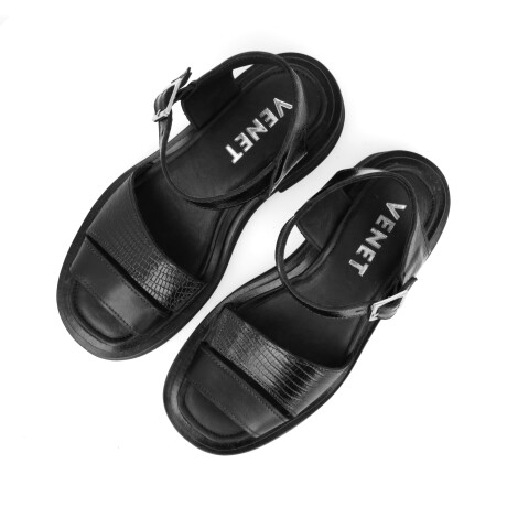 SANDALIAS VENET - CUERO MALDIVA NEGRO