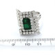 Anillo Oro 18K Blanco Brillantes Y Esmeraldas Anillo Oro 18K Blanco Brillantes Y Esmeraldas