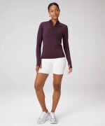 Polo Manga Larga Feather Tech+ Half-Zip Top Mujer Oxblood