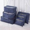 Set 6 bolsas organizadoras equipaje de viaje para valija azul