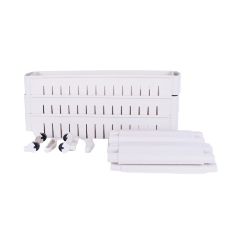 Carrito Organizador con rueditas 3 niveles blanco y gris Carrito Organizador Con Rueditas 3 Niveles Blanco Y Gris