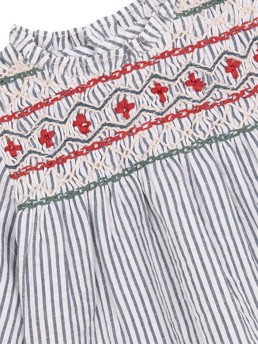 Blusa Con Nido De Abeja Turquesa Oscuro