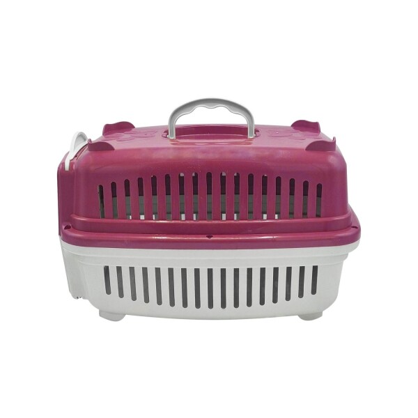 Transportadora Rígida Para Mascotas N3 Perro Gato Resistente Variante Color Bordo