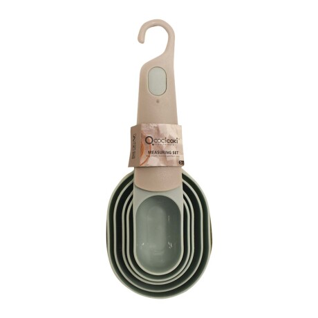 Kit 5 Cucharas Medidoras para Cocina en Varias Medidas Verde