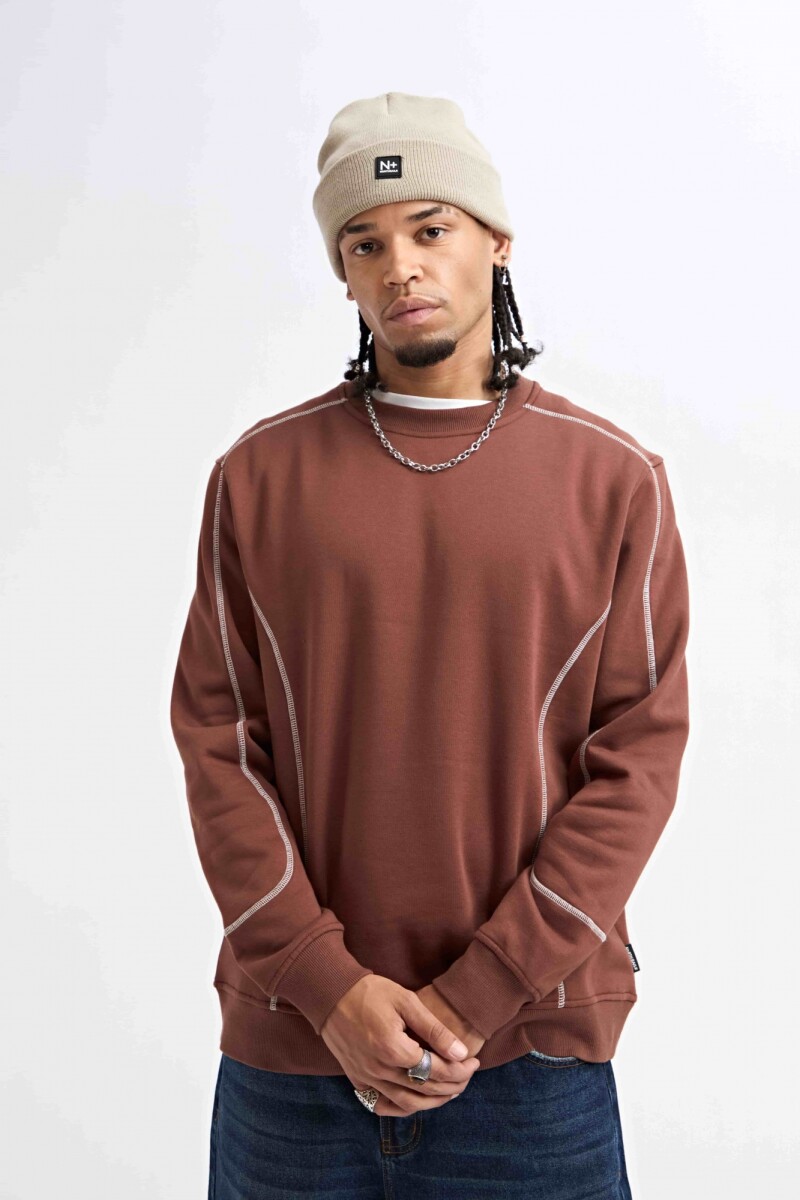 BUZO CONTRASTE - MARRON 