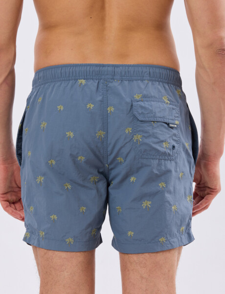 SHORT DE BAÑO BORDADO Piedra