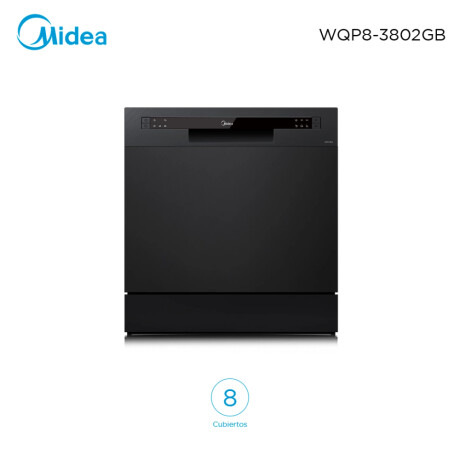 Lavavajillas Midea Negro 8 Cubiertos WQP8 3802GB Lavavajillas Midea Negro 8 Cubiertos WQP8 3802GB