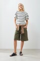 Remera rayada crudo