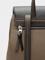 Mochila Color Block Con Solapa negro
