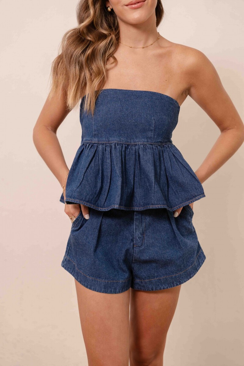 TOP GEMMA DENIM BLUE 