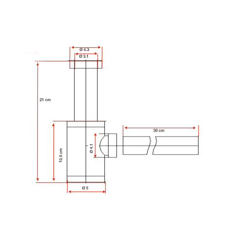 CODO SIFON RECTANGULAR ZINC CROMADO BAÑO 21X30 000