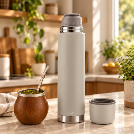 Termo Bala Acero Inoxidable 750Ml Mantiene Frío Calor Comet Gris