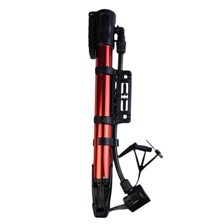 Inflador Manual Bici Pelotas Inflables con Picos Rojo/negro