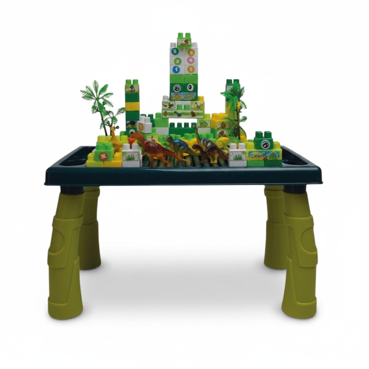 Mesa de bloques construccion P&F - dinosaurios 
