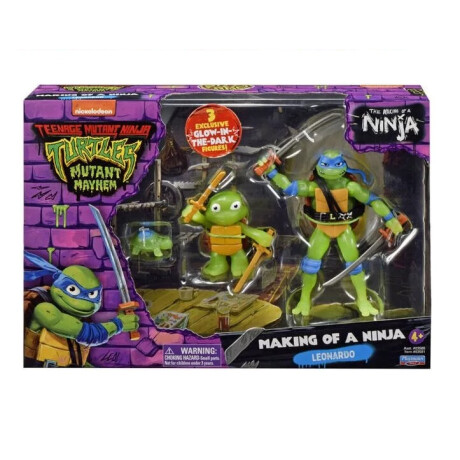 Tortugas Ninjas - Formación De Un Ninja - Leonardo 3 Figuras Tortugas Ninjas - Formación De Un Ninja - Leonardo 3 Figuras