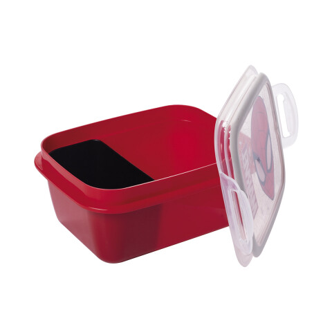 Pote Plástico Con Traba y División 630 ml Spiderman