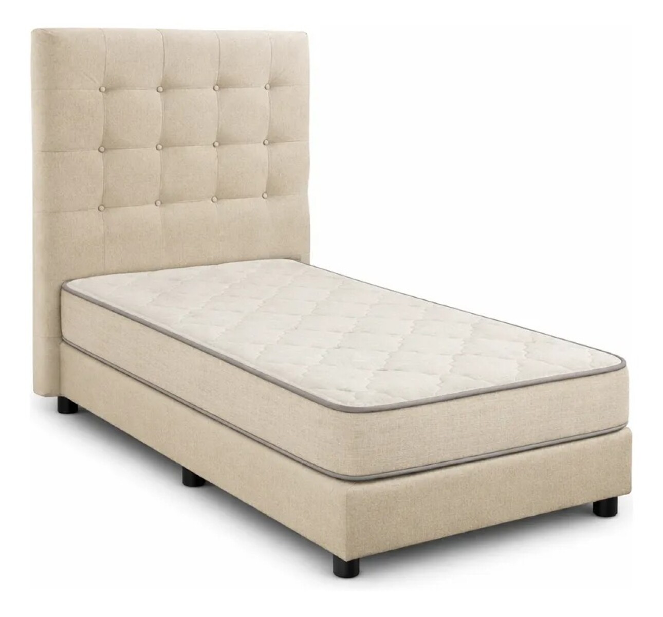 Respaldo de 1 plaza 90cms - Color beige 