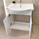 VANITORY DOS PUERTAS CON BACHA MADERA BLANCO LINEA BELLOTO BLANCO