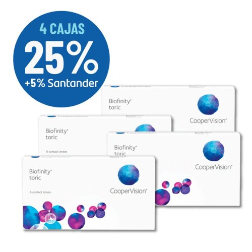Set Biofinity Torico X4 Cajas Blanco