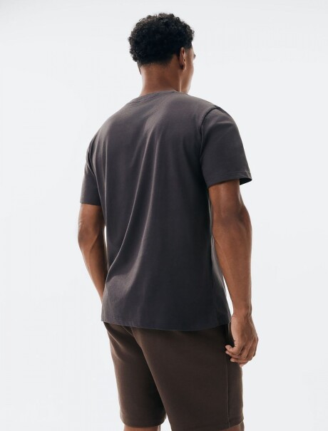 CAMISETA CON ESTAMPA MODELO REGULAR GRIS