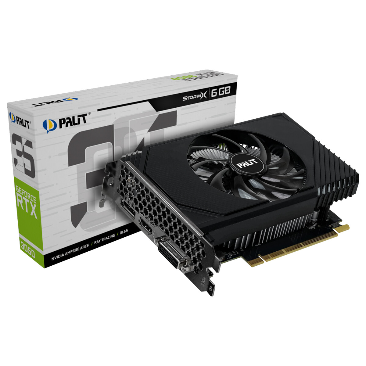 Tarjeta De Video Palit Rtx 3050 Stormx 6 Gb - TARJETA DE VIDEO PALIT RTX 3050 6GB 