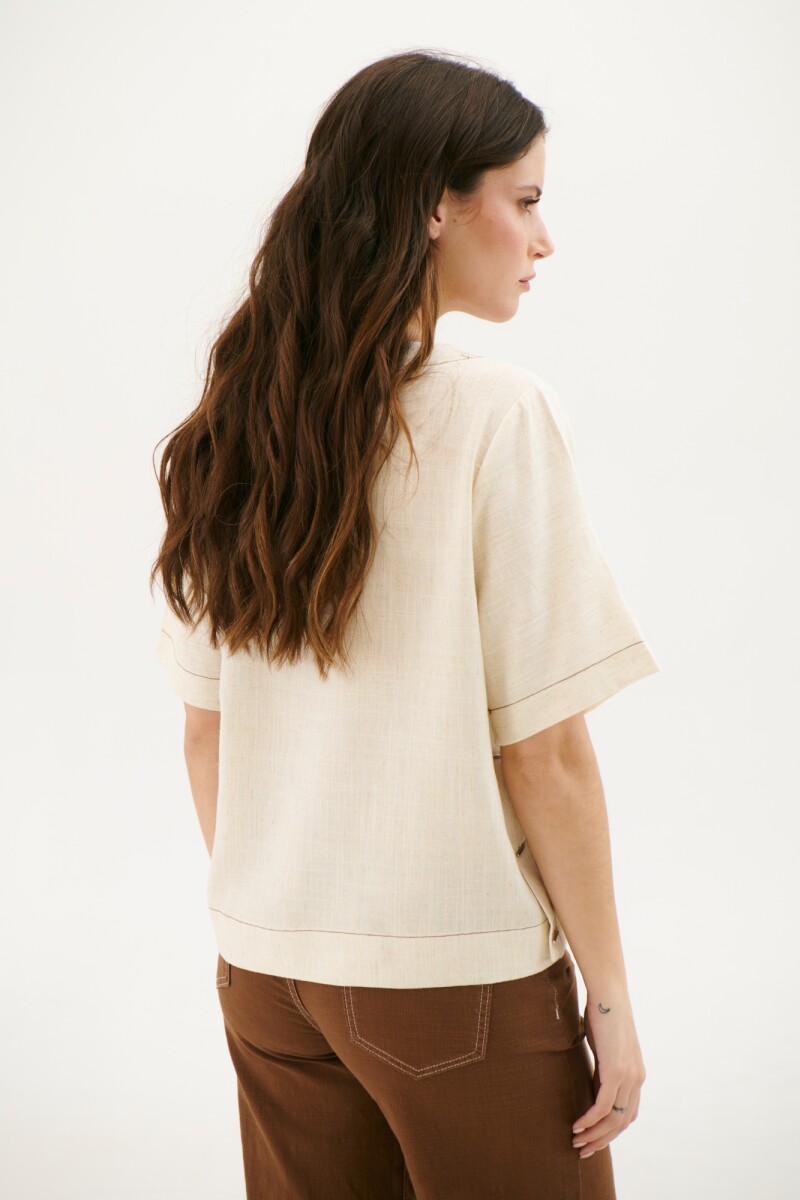 BLUSA LINO EMMA BEIGE