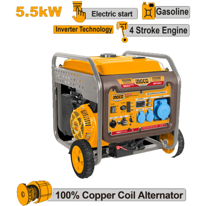 GENERADOR GASOLINA INVERTER 5.5KW 220V 50HZ ONDA PURA C/ DISPLAY DIGITAL MODO E GENERADOR GASOLINA INVERTER 5.5KW 220V 50HZ ONDA PURA C/ DISPLAY DIGITAL MODO E