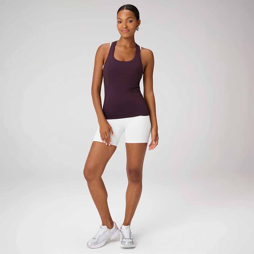 Top Feather Tech+ Racerback Mujer Oxblood