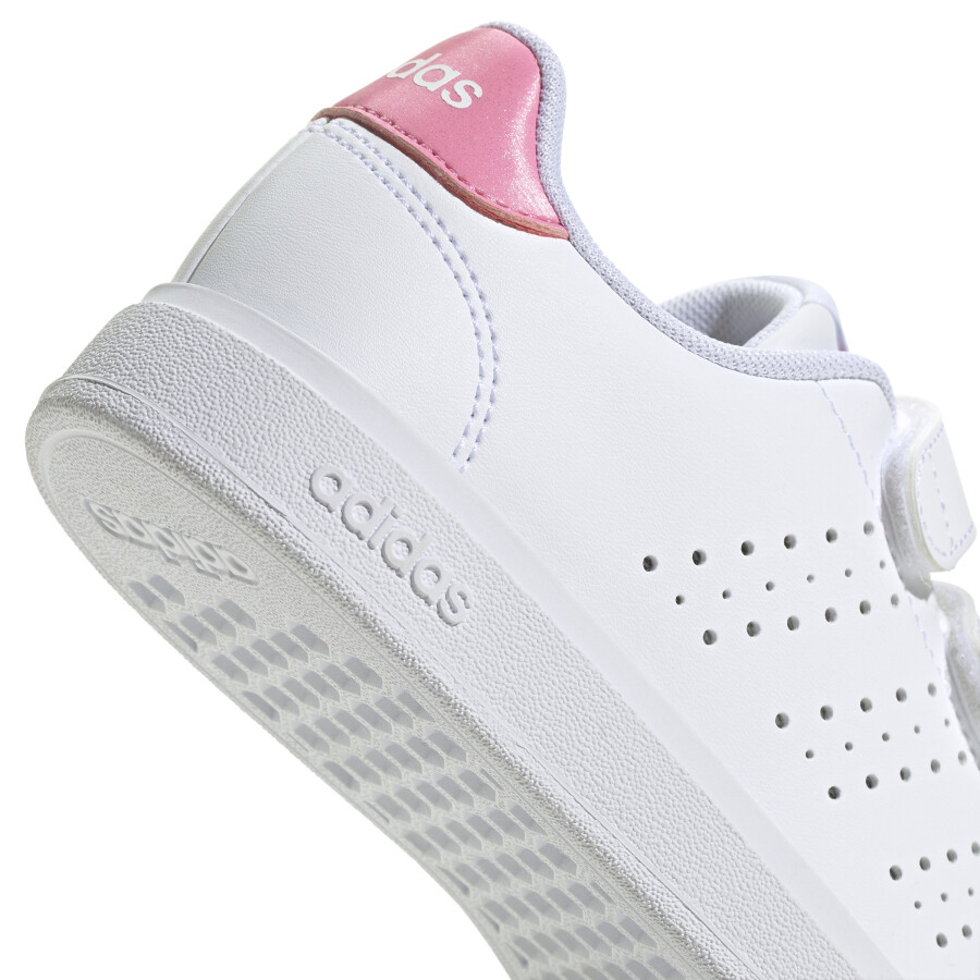 Championes de Niños Adidas Advantage Base 2.0 Blanco - Rosa