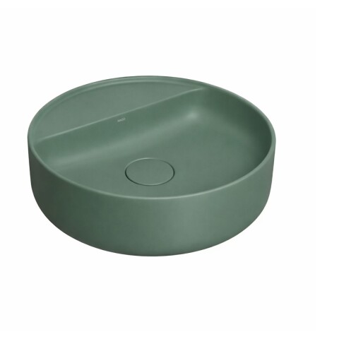Bacha de apoyo redonda 40 cm c/mesa verde salvia mate Deca Bacha De Apoyo Redonda 40 Cm C/mesa Verde Salvia Mate Deca