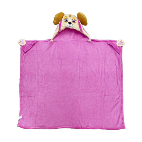 Frazada Infantil con Capucha Paw Patrol 100 x 100 cm Rosa