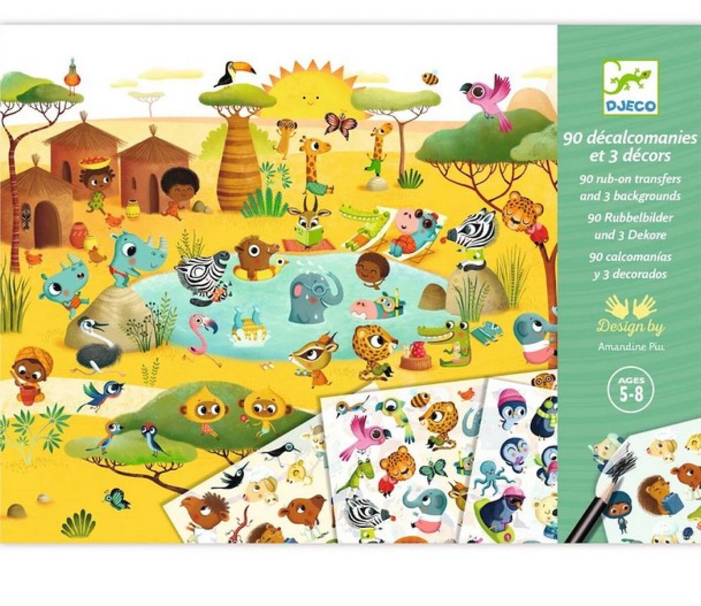 Set x90 calcos para transferir - Animales 