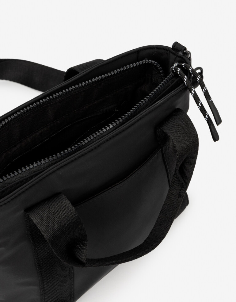 City Nylon Cartera City Con Correa - Negro