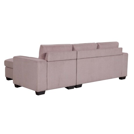 SOFÁ C/CHAISE MÁS DE 4 CUERPOS TELA MARRON DETROIT TAUPE