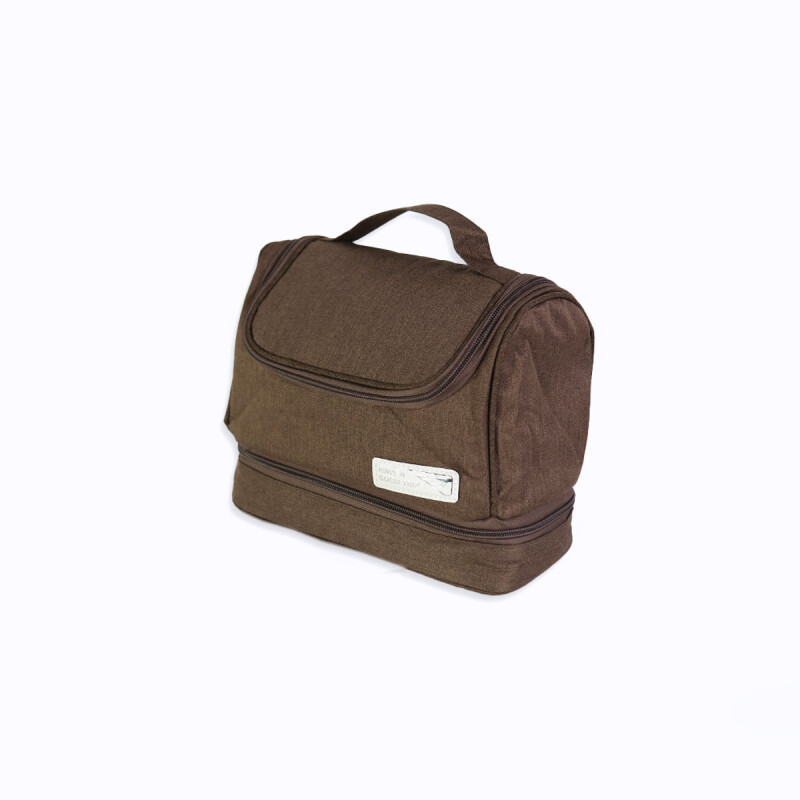 NECESER MARRON P/VIAJE 24X11X20CM Unica