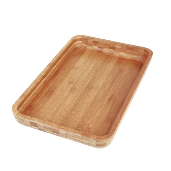 Bandeja bambu con asas 43,7x29,5x5,5cm - Productos - Tendencia Única