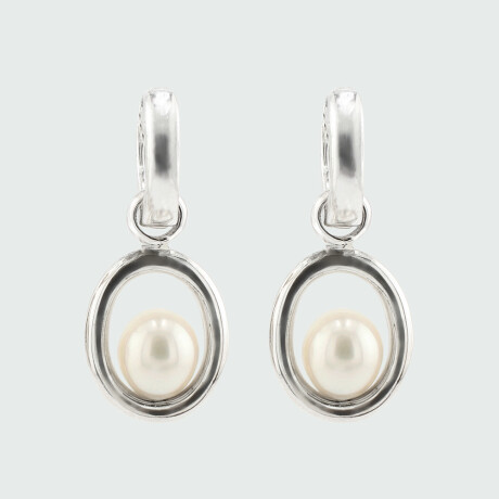 Caravanas Magnolia de plata 925 y perlas Caravanas Magnolia de plata 925 y perlas