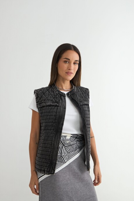 CHALECO DENIM NICOLA Negro